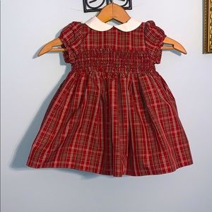 Baby Gap plaid smocked collar dress